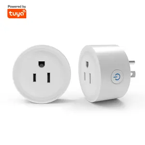 Plugue inteligente com controle de voz para Wi-Fi, com função de temporização de corte remoto, compatível com Smart Home Google Alaxa, Tuya US 10A