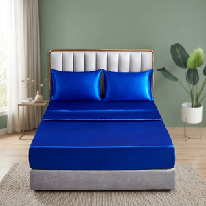 Sábana Ajustable de Satén de Seda Azul Rey para Cama de RV, Bolsillos Profundos de 21 Pulgadas, Suave, Resistente a Arrugas, Decoloración y Manchas, Tamaño Individual, 1 Pieza para el Hogar - Product Image 4