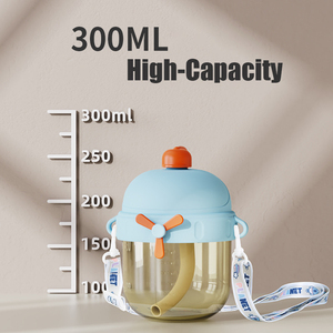 Vaso de Entrenamiento para Bebés con Pajita y Correa, de Vidrio y Plástico PP, con Diseño de Dibujos Animados, Libre de BPA, Flujo Lento, Boca Ancha, para Bebés de 0 a 12 Meses - Product Image 6