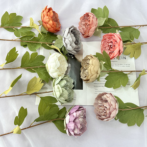 Fleurs artificielles Queyiyi, pivoine à tige unique en soie, pour décoration intérieure, accessoires de mariage, ornement de bureau - Product Image 3