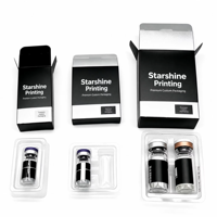 Boîte en papier personnalisée avec logo pour flacons cosmétiques, plateau simple ou double pour échantillons de sérum de soin de la peau de 3 ml et 10 ml – Vente en gros usine