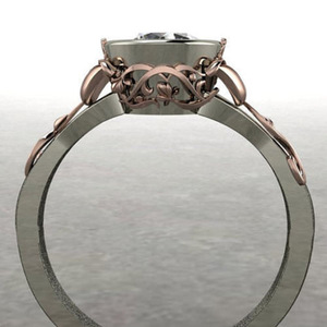 Anello Bicolore con Finitura a Specchio per Donne, Elegante Accessorio da Dito per Proposte e Matrimoni, Regalo alla Moda - Product Image 3