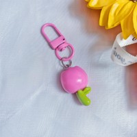 Set Gantungan Kunci Bunga Macaron Lucu KC288 - Gantungan Tas Resin Tulip/Bunga Kawaii untuk Wanita & Anak Perempuan