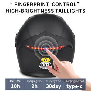 Mũ bảo hiểm xe máy kiểu mở mặt, đèn hậu LED giảm giá, chất liệu ABS, kiểu dáng mô-đun, lật được, đạt chuẩn DOT, kính chắn gió kép, sử dụng được quanh năm, khóa đôi D, miễn phí - Product Image 3