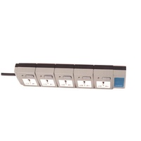 Multiprise intelligente 5 voies avec interrupteurs individuels, norme britannique, pour la maison et le bureau