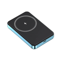 Batterie externe magnétique sans fil en alliage d'aluminium de qualité supérieure, 5000 mAh, 10000 mAh, 20000 mAh, chargeur rapide pour téléphone portable