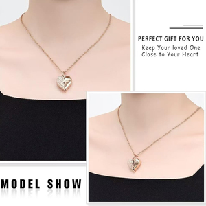 Joyería de cremación para cenizas Corazón Urna Collar Colgantes Cenizas para Mujeres Hombres Recuerdo familiar Memorial Hueso Ceniza Colgante - Product Image 5