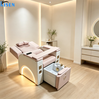 Fauteuil de massage KISEN Spa, manucure, pédicure, bain à remous réglable, machine de pédicure, salon de manucure, angle réglable, 7 lumières LED
