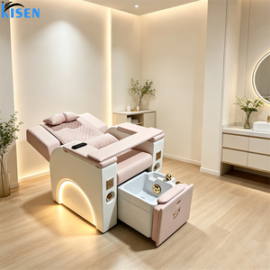 Sillón de Masaje KISEN para Spa, Manicura y Pedicura, con Bañera de Hidromasaje Ajustable, Máquina de Pedicura para Salón de Uñas, Ángulo Ajustable, <span class=keywords><strong>7</strong></span> Luces LED - Product Image 4