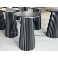 Vente en gros de tables de cocktail en bois massif de haute qualité de style nordique moderne pour événements table de cocktail ronde
