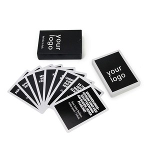 Juego <span class=keywords><strong>de</strong></span> Cartas Personalizado al por Mayor para Fiestas <span class=keywords><strong>de</strong></span> Adultos, Juego <span class=keywords><strong>de</strong></span> <span class=keywords><strong>Beber</strong></span> Familiar <span class=keywords><strong>de</strong></span> Plástico Brillante y Papel con Logotipo Personalizado - Product Image 1