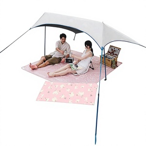 Carpa de Playa para Acampar y Hacer Picnic con Tapete Plegable Resistente a la Arena y Toalla de Microfibra para Uso en Exteriores en Todas las Estaciones - Product Image 1