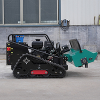 Cortadora de Césped Robótica Híbrida Eléctrica Shenghong Industrial Control Crawler de 4 Tiempos y 420 cc con Doble Combustible, 1000 mm, Control Remoto 3-8