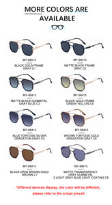 Occhiali da <span class=keywords><strong>Sole</strong></span> Partagas Retro Designer con Logo Personalizzato, Montatura Quadrata Morbida in Metallo, Doppio Ponte, Cerniera a Molla, Protezione UV400 per Uomo - Product Image 5