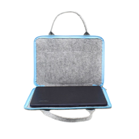 Housse d'ordinateur portable en feutre non tissé durable avec logo personnalisé, fermeture éclair, pochette de transport portable pour ordinateur portable et ordinateur