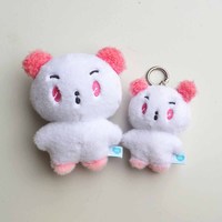   Porte-clés en peluche PLAVE 8/12CM, peluche courte douce, dessin animé mignon, rembourrage en coton PP, jouet BAMBY NOAH HAMIN, cadeau d'anniversaire pour les fans