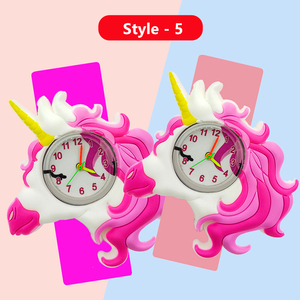 Montre à bracelet <span class=keywords><strong>en</strong></span> silicone pour enfants, mignonne, avec dessin animé 3D, poney, licorne, pour garçons et filles, cadeaux, montres à quartz pour enfants - Product Image 3
