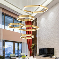 Lustre de décoration d'intérieur de style contemporain salon salle à manger suspension ronde à LED de luxe