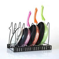 Offre Spéciale nouvelle Cuisine Créative Étagère En Métal Couvercle Planche À Découper Casserole Multicouche Rack de stockage
