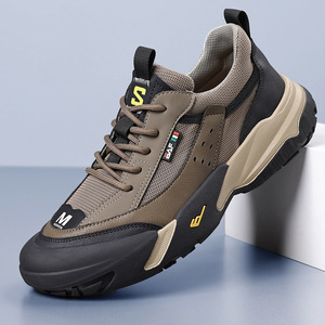 Chaussures de course respirantes en mesh pour hommes, lacées, décontractées, pour le sport, toutes saisons, pour l'extérieur - Product Image 1
