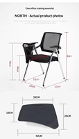 Chaise d'ordinateur pliable et empilable, portable, à pliage rapide, avec structure robuste, pour réunions, visiteurs, expositions et événements