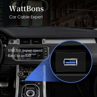 Câble d'extension USB 3.0 de 0,3 m/1 m/2 m à encastrer, rallonge de prise USB avec boucle pour tableau de bord de voiture, camion, bateau, moto