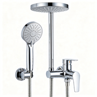 Système de douche thermostatique 3 fonctions avec bec de baignoire en laiton robuste, finition chrome poli, jet puissant, vente en gros OEM pour hôtels
