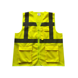 Construcción personalizada de fábrica Hi Vis Clase 2 Chaleco de seguridad 100% Poliéster Chalecos Reflectivos Chaleco de seguridad con bolsillos - Product Image 2