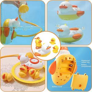 Bagno per bambini sprinkler giocattolo vasca da bagno gioco elettrico anatra spray acqua doccia testa bagno giocattolo con 3 spruzzatura anatra - Product Image 4
