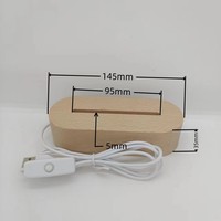 Planche à découper personnalisée cadeau lumineux bricolage tableau de message mémo LED 3D USB acrylique veilleuse avec fil base en bois