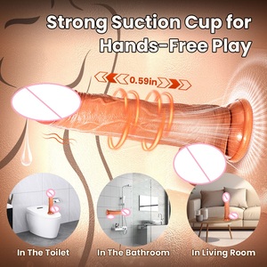 <span class=keywords><strong>Dildo</strong></span> <span class=keywords><strong>Realistico</strong></span> Telescopico Elettrico Personalizzato, Morbido, Ecologico, 100% Impermeabile, con Vibrazione e Controllo Remoto per Donne - Product Image 6