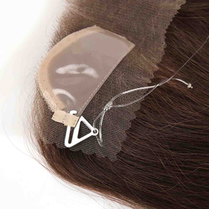 TOPUNIQUE Swiss HD Lace avec cuticules alignées, cheveux chinois vierges Remy, frontale pour femmes, pour combler la calotte reculée, avec cordon - Product Image 4