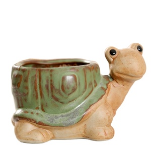 Maceta suculenta de dibujos animados al por mayor para decoración macetas pequeñas de animales de cerámica para decoración de jardín uso doméstico - Product Image 1