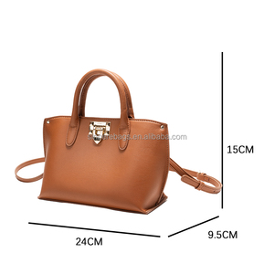 Bolso de Hombro Casual para Mujer, Gran Capacidad, Cierre de Broches, Colección Otoño Invierno 2025, Correa de Cadena, Cuero PU Genuino - Product Image 2