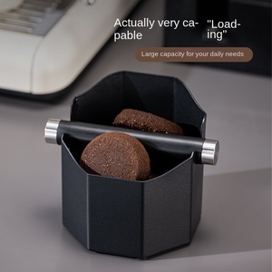 صندوق قهوة مربع من الفولاذ المقاوم للصدأ بتصميم عصري وفتحة صغيرة للمطاعم والمقاهي - Product Image 3