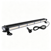 Barre lumineuse LED stroboscopique à 4 faces 30-102W, 13-50 pouces, boîtier PC et aluminium, plusieurs couleurs, balise lumineuse linéaire longue à clignotement pour véhicule