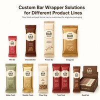 Sac thermoscellé personnalisé en mylar pour bonbons, noix et barres de chocolat, champignon, énergie protéique, emballage de sac alimentaire