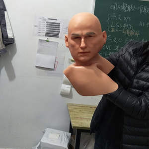 Masque de personnage en silicone confortable, accessoires de <span class=keywords><strong>film</strong></span>, visage d'homme âgé, visage humain, masque d'horreur d'Halloween, masque de fête en silicone réaliste - Product Image 3