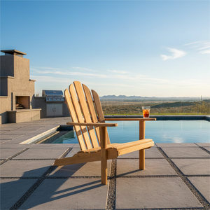 Silla Adirondack para Patio, Ligera y Duradera, de Madera de Teca, Muebles de Exterior para Jardín y Parque, Comodidad - Product Image 5