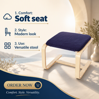 Penawaran Spesial Bangku Kaki Lipat Modern Multifungsi dari Kayu Lapis dengan Busa Lebih Tebal untuk Ruang Tamu, Pintu Masuk, Kamar Tidur, Kantor, Rumah, Terjangkau