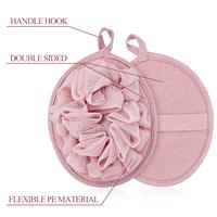 Éponge exfoliante de bain, gants de bain, douche, luffa, pouf, bon marché, prix usine