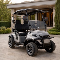 Voiturette de golf électrique Riverside Park 2, 4 ou 6 places, moteur AC 72V 7.5KW, batterie au lithium, pour balades en promenade, avec support pour bateaux à pédales