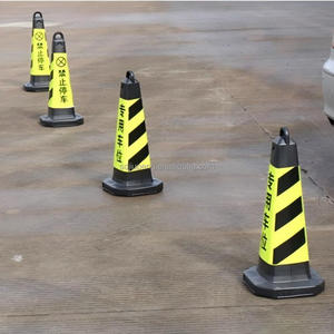 Cônes de signalisation routière en caoutchouc à déviation rapide, poteaux de signalisation, blocages routiers réfléchissants à haute intensité pour la sécurité routière, avertissement de construction sur glace - Product Image 4