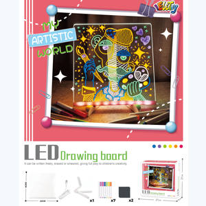 Tablero de escritura LCD reutilizable con dibujo de brillo mágico de 8,5 pulgadas, tablero iluminado con protección ocular para niños, el mejor regalo de cumpleaños para niños pequeños 3 + - Product Image 2