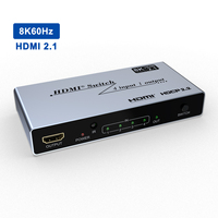 Véritable boîtier de commutation HDMI 8K HDMI 2.1 8K 60Hz 4K 120Hz commutateur 4 en 1 sélecteur de sortie extracteur EARC pour Xbox PS5 TV PC moniteur Switch2