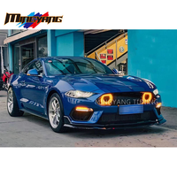 Kit de carrosserie de tuning automobile de haute qualité Mach1 Design, lifting du pare-chocs avant avec éclairage de calandre LED pour Mustang 2018-2023