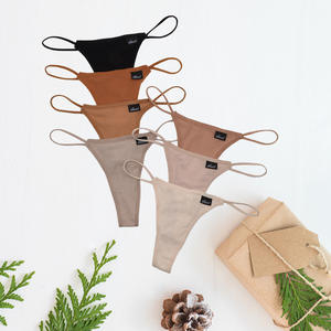 Mini bragas <span class=keywords><strong>de</strong></span> algodón para <span class=keywords><strong>mujer</strong></span>, tangas <span class=keywords><strong>de</strong></span> Color café, Sexy, serie - Product Image 1