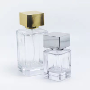 Flacon de parfum en verre carré cube 30ml 50ml 100ml Impression d'écran couleur personnalisée Bouchon noir de luxe Pulvérisateur à pompe - Product Image 4