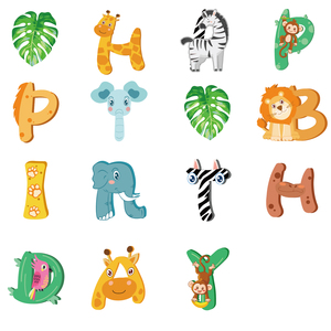 HUANCAI Decorazioni per Feste di Compleanno a Tema <span class=keywords><strong>Animali</strong></span> della Giungla, Striscione 'BUON COMPLEANNO' per Feste <span class=keywords><strong>Safari</strong></span> per Bambini - Product Image 4