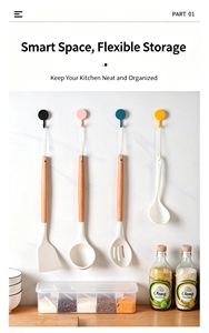 Porte-manteau mural auto-adhésif pliable pour cuisine, crochets pour vêtements, porte-clés, vestes, serviettes, épices, aliments, rangement de salle de bain et armoire - Product Image 4